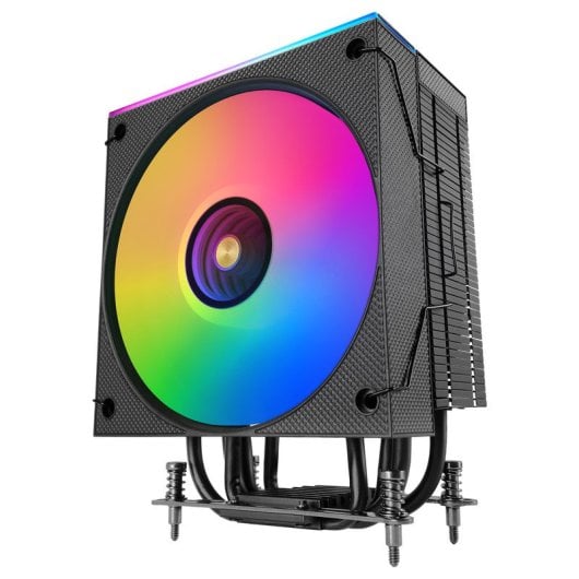Dissipateur thermique pour processeur Mars Gaming Mcpu-lcd, 300 W TDP, 6 caloducs, ventilateur ARGB, écran LCD 120 mm, noir