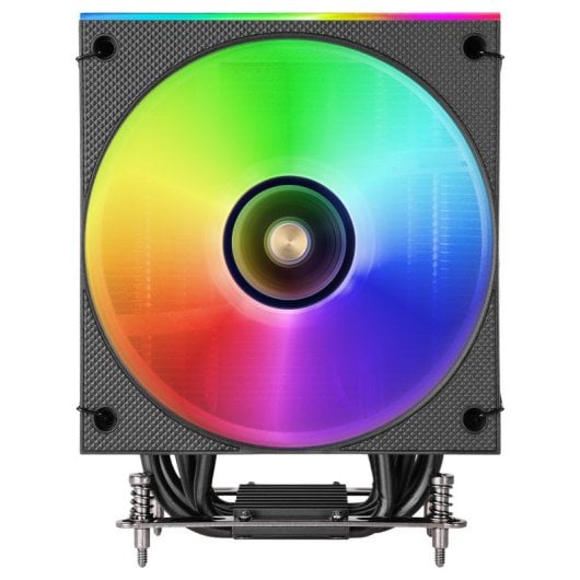 Dissipateur thermique pour processeur Mars Gaming Mcpu-lcd, 300 W TDP, 6 caloducs, ventilateur ARGB, écran LCD 120 mm, noir