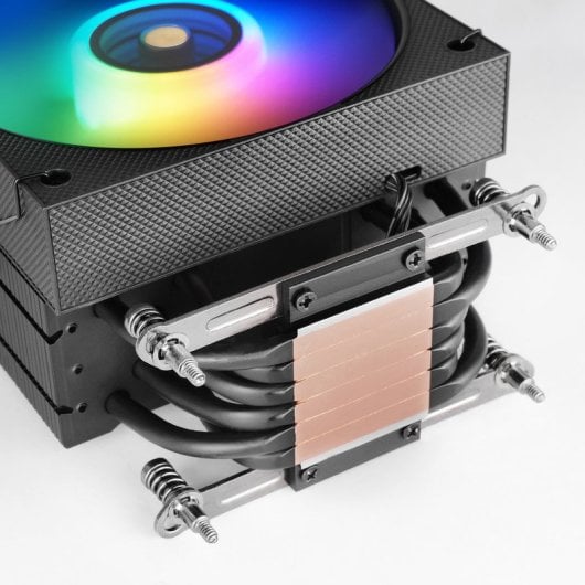 Dissipateur thermique pour processeur Mars Gaming Mcpu-lcd, 300 W TDP, 6 caloducs, ventilateur ARGB, écran LCD 120 mm, noir