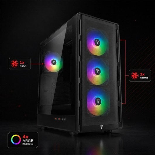 Tempest Ironvale Caja PC ATX ARGB Mesh Negra