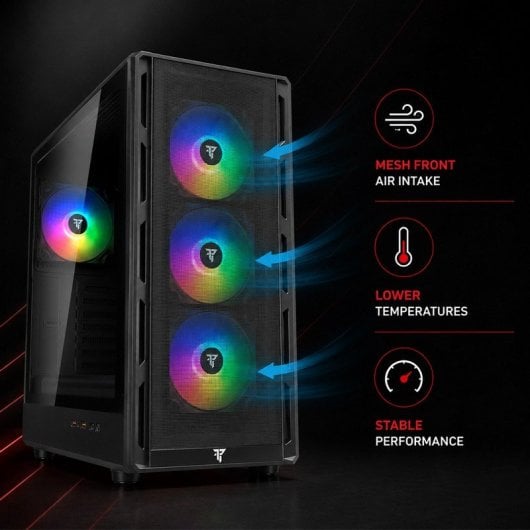 Tempest Ironvale Caja PC ATX ARGB Mesh Negra