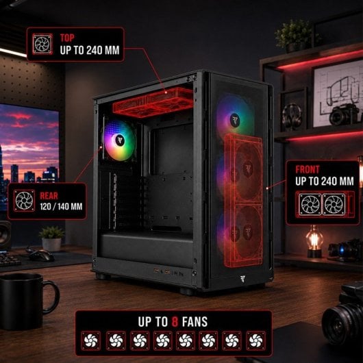 Tempest Ironvale Caja PC ATX ARGB Mesh Negra