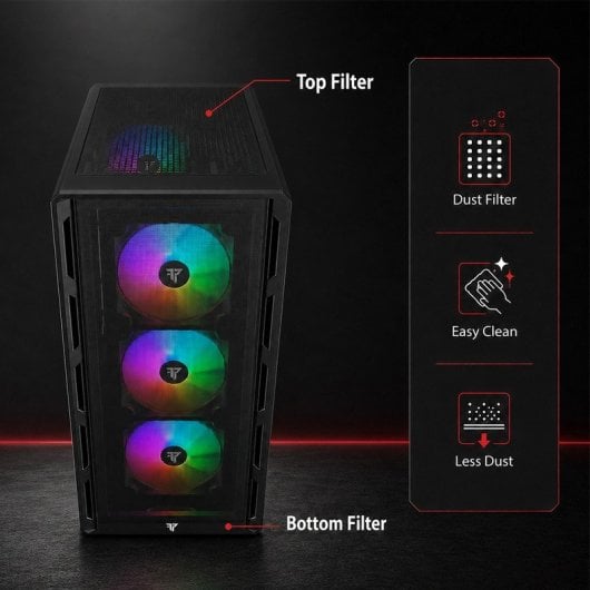 Tempest Ironvale Caja PC ATX ARGB Mesh Negra