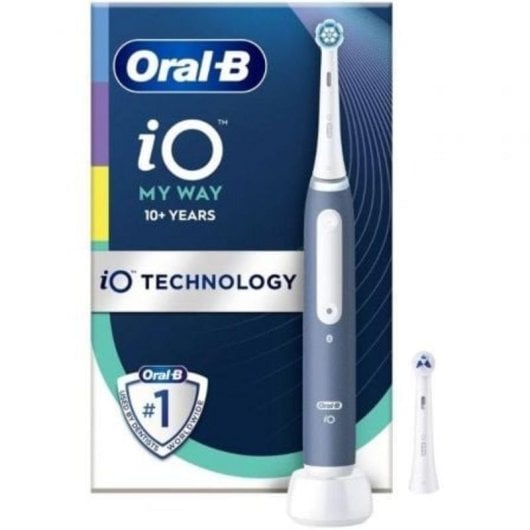 Oral-B iO Series 4 My Way, Escova de Dentes Elétrica, Azul, Bluetooth, 2 Cabeças