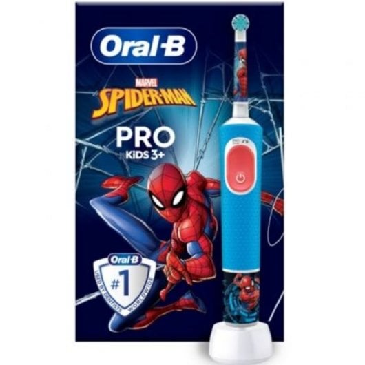 Oral-B Pro Kids Spiderman Elektrische Zahnbürste Kinder, 1 Ersatzbürste, Aufladbar, 2 Modi, Disney Magic Timer kompatibel