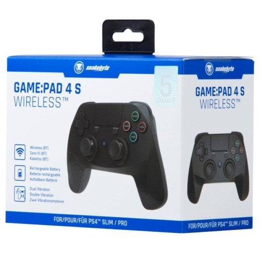 Mando Snakebyte GAME:PAD 4S Inalámbrico/Alámbrico para PS4 y PS3 Negro