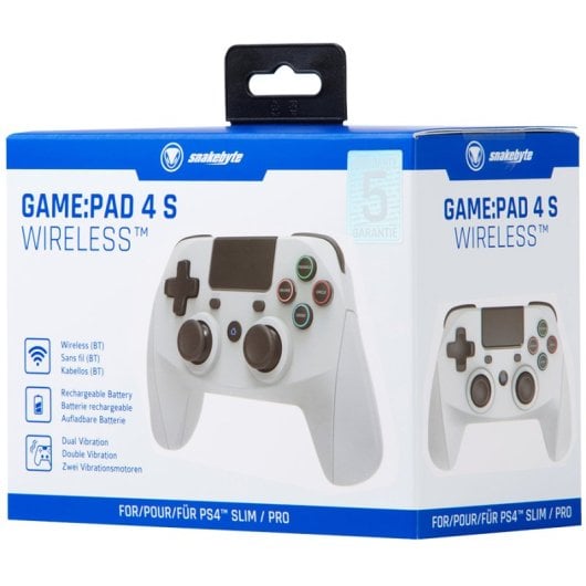 Mando Snakebyte GAME:PAD 4S Inalámbrico/Alámbrico para PS4 y PS3 Blanco