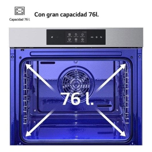 Horno Multifunción LG WS9D7651WS 76L 60cm Hidrolítico A++ con WiFi Inox