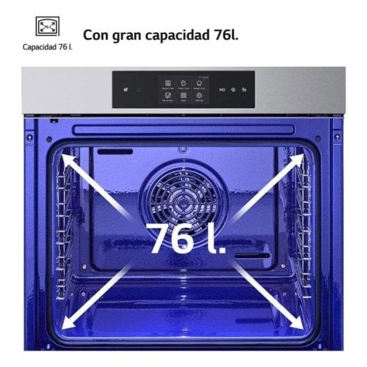 Horno eléctrico LG WS9D7651WS 76 litros Inox Wifi vapor y autolimpieza