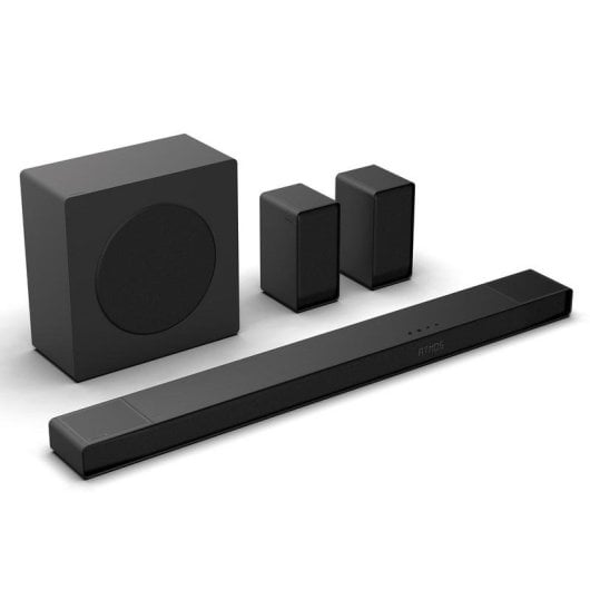 Hisense AX5140Q Barra de Som Bluetooth 600W com eARC, Dolby Atmos e Subwoofer Sem Fios