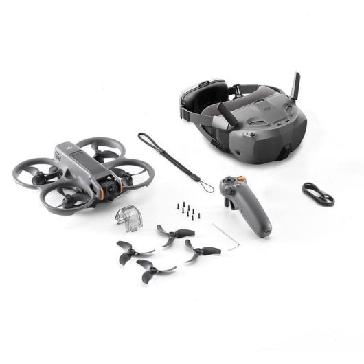 DJI Avata 2 Fly Smart Combo (une seule batterie) - Quadricoptère compact caméra 4K FOV 155° stabilisation un axe 13 km vol batterie 2150 mAh 23 min