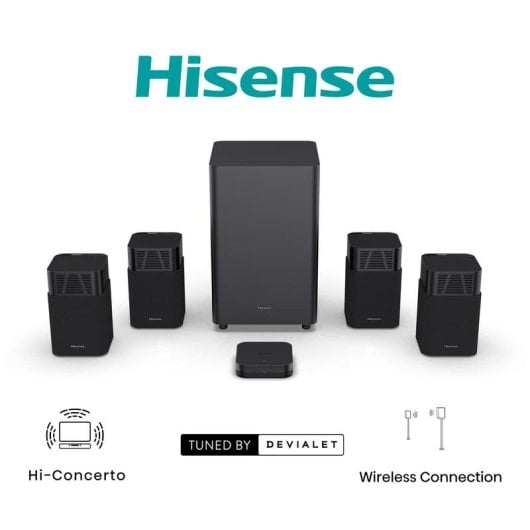 Barre de son Hisense HT Saturn Bluetooth et WiFi 720W Dolby Atmos DTS:X