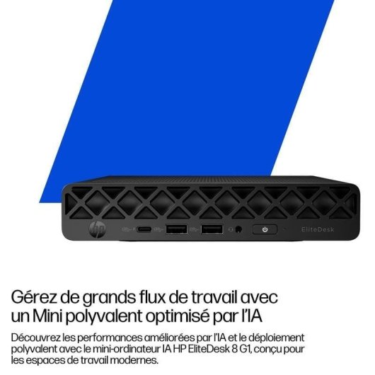 Mini PC HP EliteDesk 8 Mini G1i Intel Core Ultra 5 235T 16GB 512GB SSD Intel Graphics Windows 11 Pro Wi-Fi 6E