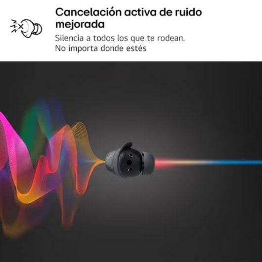 Auriculares LG Xboom Buds Lite inalámbricos Bluetooth con Cancelación de Ruido, hasta 35h, grafeno y resistentes al agua