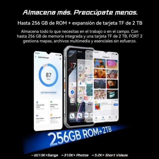Blackview Fort 2 4G 8GB 256GB Noir 6,56'' Grande autonomie