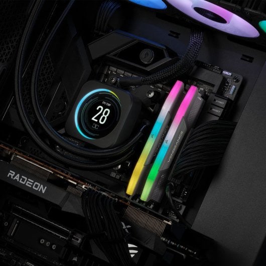 Corsair Vengeance RGB Memórias RAM 64GB (2x32GB) DDR5 5600MHz CL40 AMD EXPO / Intel XMP Cinzentas