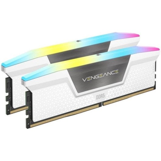 Memoria RAM Corsair VENGEANCE RGB 32GB 2x16GB DDR5 7200MHz CL34 Intel XMP Weiß RGB