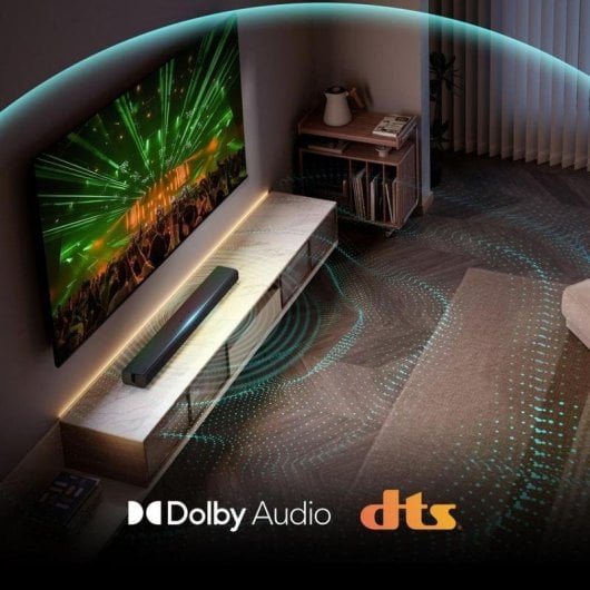 Hisense HS1000 Barra de Som Bluetooth 120W Dolby Audio DTS Virtual:X