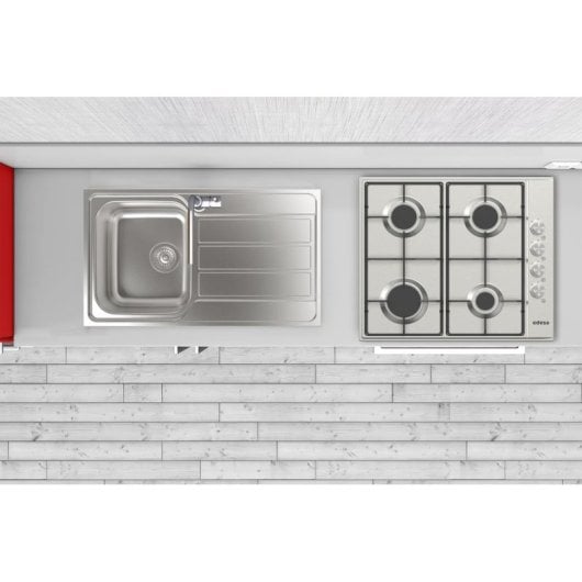 Edesa EGX-6041 TI N Encimera de gas 58 cm Acero inoxidable Integración 4 zonas