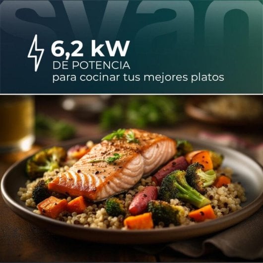 Piano a Induzione Svan SI3602B 3 Zone 50 cm Integrato Nero