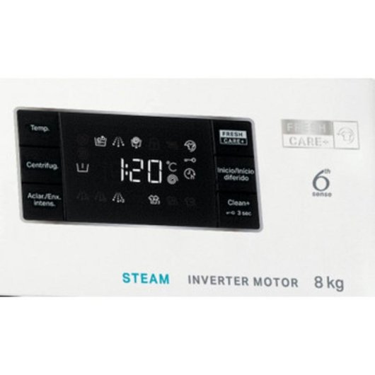 Lavadora Whirlpool FFB 8489 BV SPT Carga Frontal 8 kg 1400 rpm A Blanca Steam Refresh 6th Sense
