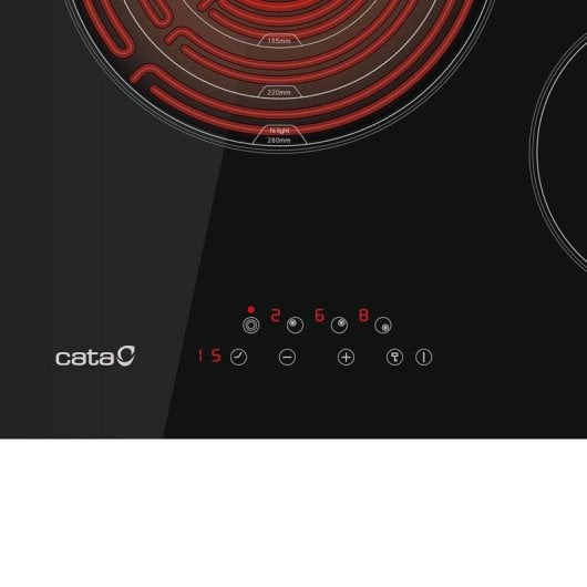 Vitrocerámica Independiente Cata TT 6003 3 Zonas Cocción 59 cm Negro