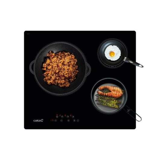 Vitrocerámica Independiente Cata TT 6003 3 Zonas Cocción 59 cm Negro