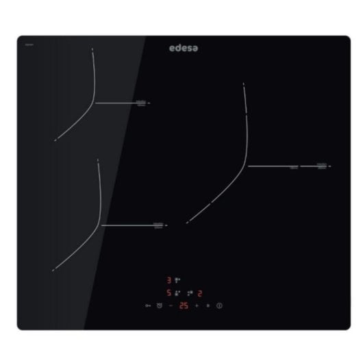 Placa de inducción Edesa EIT-6328 R Integrada 59 cm Negra 3 Zonas