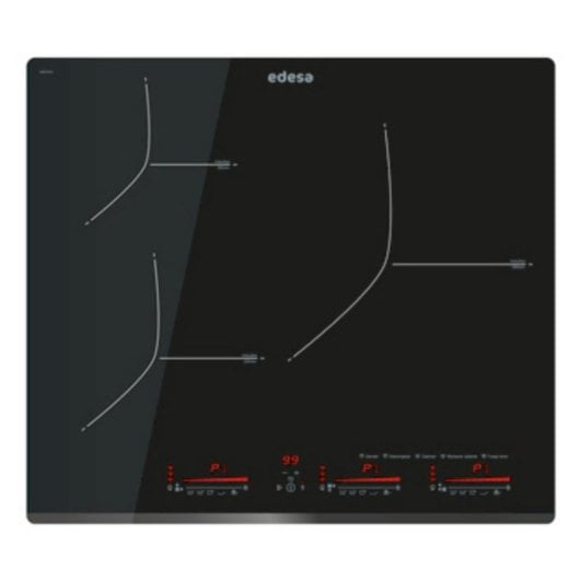 Placa de inducción Edesa EIM-6330 B 3 Zonas Integrada 59 cm Negro