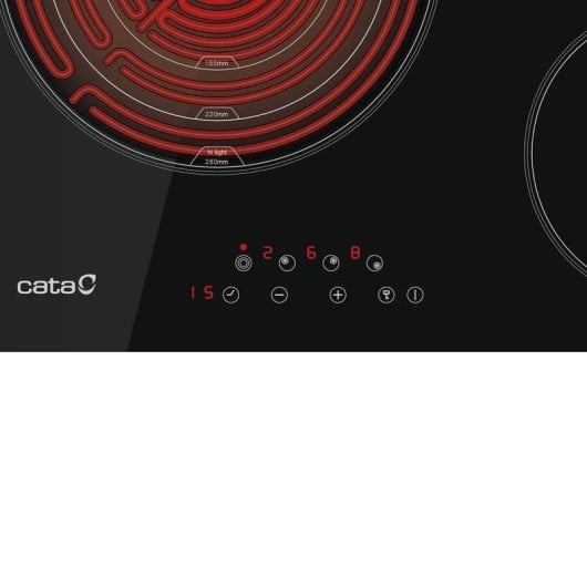 Vitrocerámica Cata TT 5003/G Integrada 60 cm 3 Zonas Control Táctil