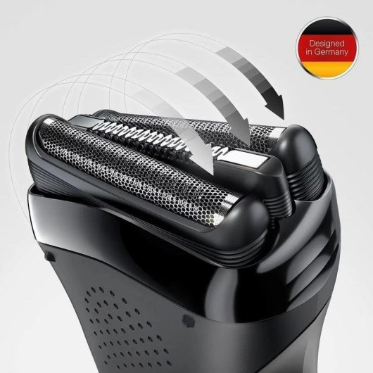 Scherkopf Braun Series 3 21B Schwarz Edelstahl 3 Ersatzklingen