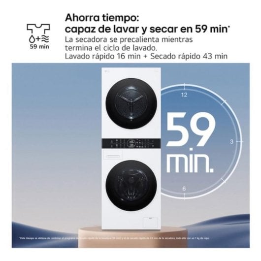 Lavasecadora LG 12kg A WT1210WWF WiFi TurboWash AI DD Dual Inverter