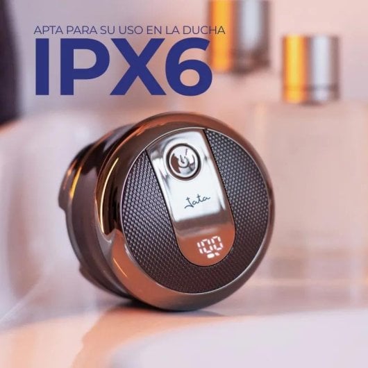 Afeitadora Eléctrica Jata JBMA1444 en Húmedo y Seco, 5 Cabezales, Pantalla LED, Batería 1200 mAh, Cromo