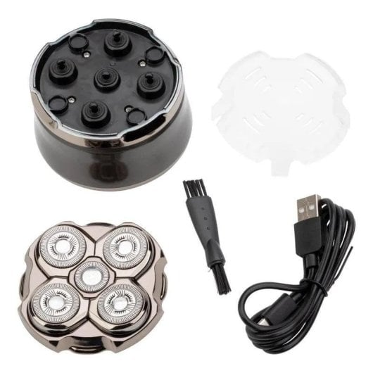 Rasoir Visage Jata JBMA1444 Sans Fil 120 min Sec et Humide 5 Têtes Charge Rapide