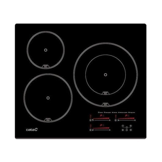 Placa de Inducción Cata INSB 6028 BK Integrada 60 cm 3 Zonas Negra