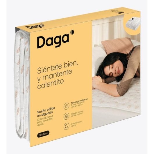 Calientacamas eléctrico Daga Sueño Cálido Algodón 1500 x 800 mm 150W 6 Niveles OEKO-TEX