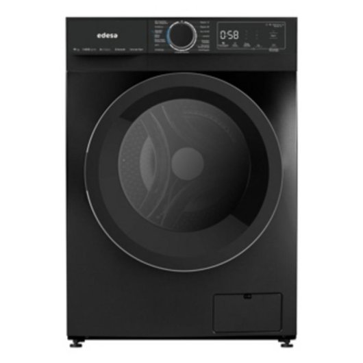 Lavadora Edesa EWF-9400 MTBK Carga Frontal 9 kg 1400 rpm Clase A Negra con Steam