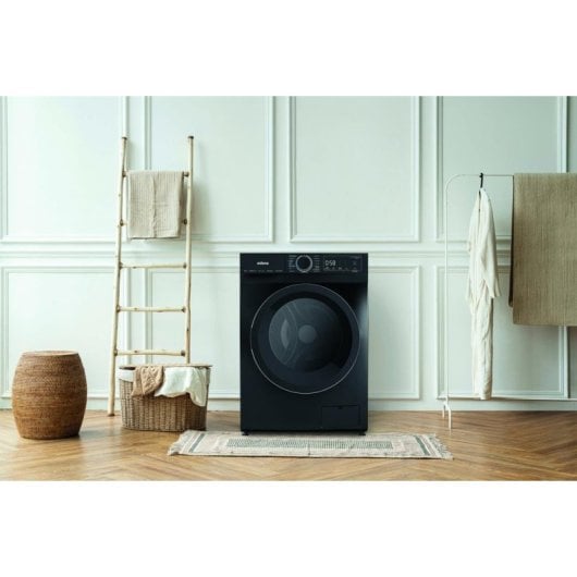 Lavadora Edesa EWF-9400 MTBK Carga Frontal 9 kg 1400 rpm Clase A Negra con Steam