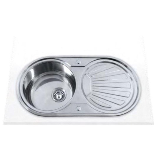 Fregadero Edesa K2 SE 84 1C1E Reversible Lavabo sobre-encimera 840x440 mm