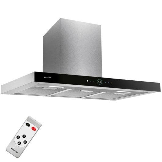Campana extractora Infiniton CMPT-CLR92S Recirculación 90cm con mando a distancia y control táctil