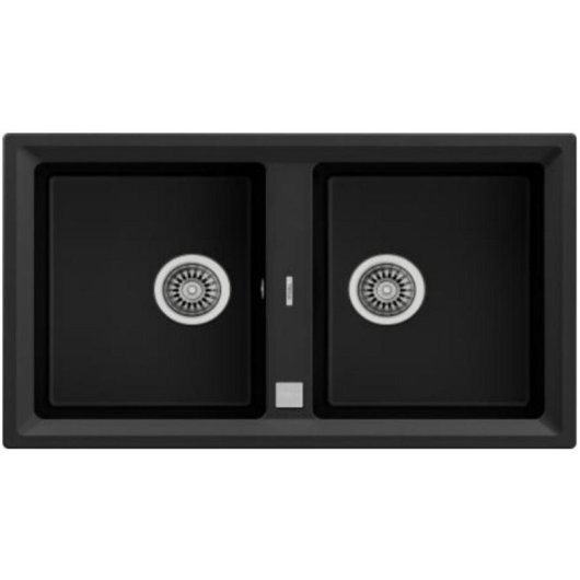Fregadero Teka Stone 90 B-TG 2C V.auto Negro 2 Cubetas Sintético 90 cm