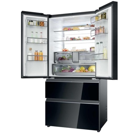 Réfrigérateur Américain Haier HFR79F19DFGB Total No Frost 190 cm 703 L D Noir Distributeur Eau/Glace WiFi