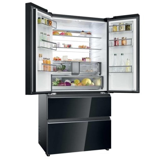 Réfrigérateur Américain Haier HFR79F19DFGB Total No Frost 190 cm 703 L D Noir Distributeur Eau/Glace WiFi