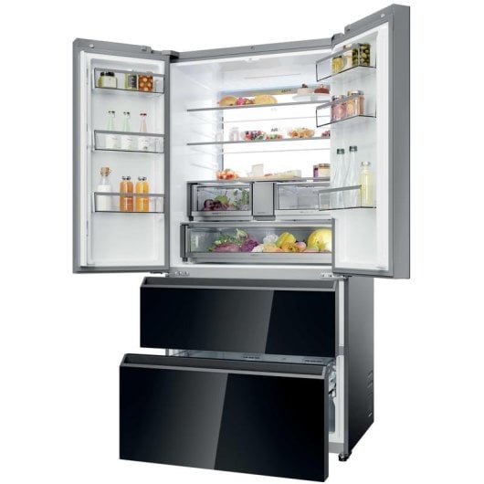 Réfrigérateur Américain Haier HFR79F19DFGB Total No Frost 190 cm 703 L D Noir Distributeur Eau/Glace WiFi