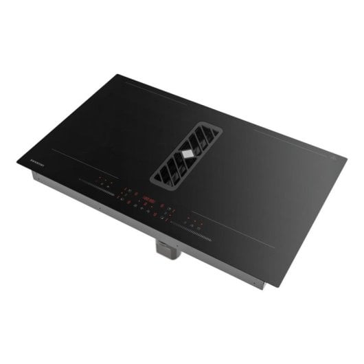 Placa de inducción con campana integrada Infiniton HH-W83A874, 8 zonas, 83 cm, Negro