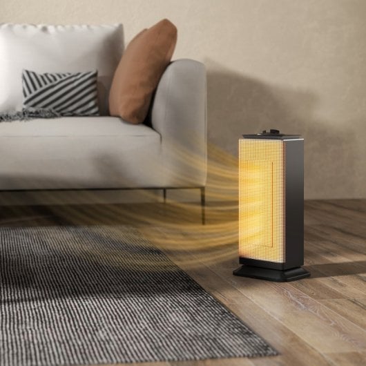 Homcom Aquecedor Cerâmico 2000w Com 3 Modos e Proteção Térmica Preta