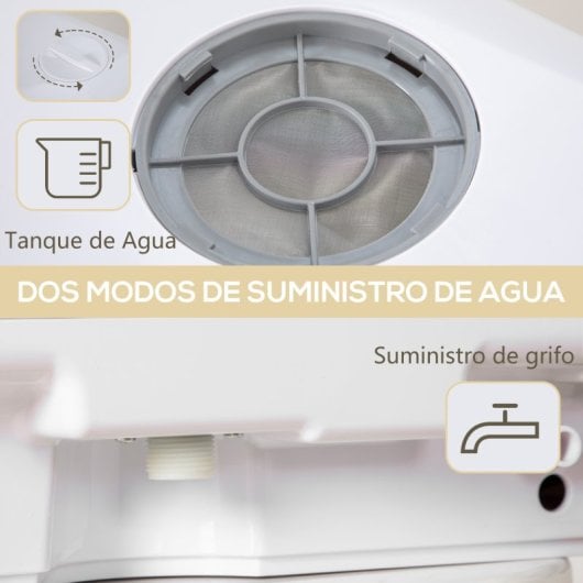 Homcom Lavavajillas De Encimera Con 5+1 Programas Depósito De Agua De 6l