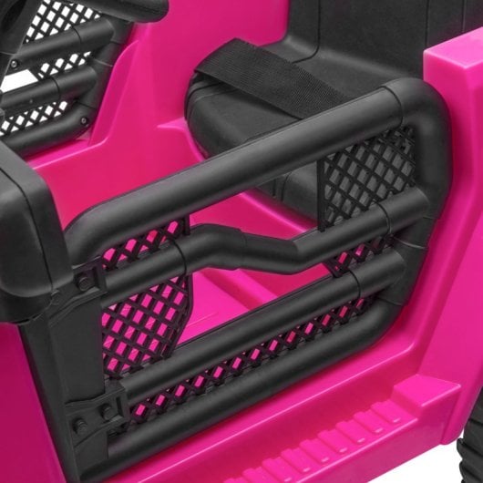 Homcom Coche Eléctrico Para Niños +3 Años Con Control Remoto 100x65x72 Cm Rosa