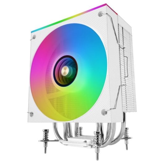 Dissipateur thermique pour processeur Mars Gaming Mcpu-lcd, TDP 300 W, 6 caloducs, ventilateur ARGB, écran LCD blanc 120 mm