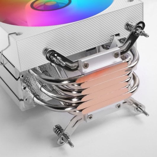 Dissipateur thermique pour processeur Mars Gaming Mcpu-lcd, TDP 300 W, 6 caloducs, ventilateur ARGB, écran LCD blanc 120 mm